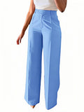 New Commuting High-Waisted Straight Trousers Straight Trousers Casual Suit Long Trousers Female