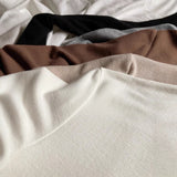 Solid Color Half-High Collar Bottom Shirt Women's Autumn And Winter 2026 New Interior To Keep Warm Devet Long-Sleeved T-Shirt Cation Top