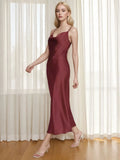 Women's New Acetate-Sing Skirt Sexy French Sling Dress