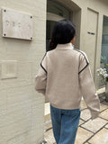 Dili Casual Simple Solid Color Long-Sleeved Zipper Sweater Women's 2025 Autumn And Winter