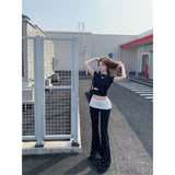 Buntie Hollow Hottie Short-Sleeved T-Shirt Girl Summer Design Set Bump Color Micro-Horns Casual Pants Two Sets
