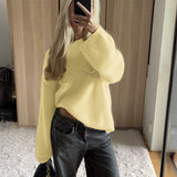 Dili Fashion Temperament Solid Color Long-Sleeved Wool Sweater Women's Clothing 2025 Autumn And Winter