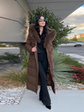 Women's Winter New Thick Warm Collar Tight Belt Hooded Long Cotton Coat Premium Sense