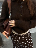 Dili Casual Simple Button Long-Sleeved Coat Sweater Women's 2025 Autumn And Winter
