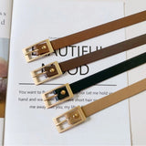 Pearl Gold Rectangular Needle Buckle Width 1.8Cm Long 100CM Belt Women's Jeans Belt PU Belt