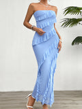 Dili Women's Clothing 2025 Spring And Summer Sexy Bag Hips Solid Color Palette Corset Dress