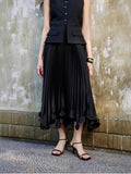 Summer Skirt Imitation Acetate Denate Texture Material Up To 4 Meters Heavy Industry Petals Wood Ear 100 Folded Skirt